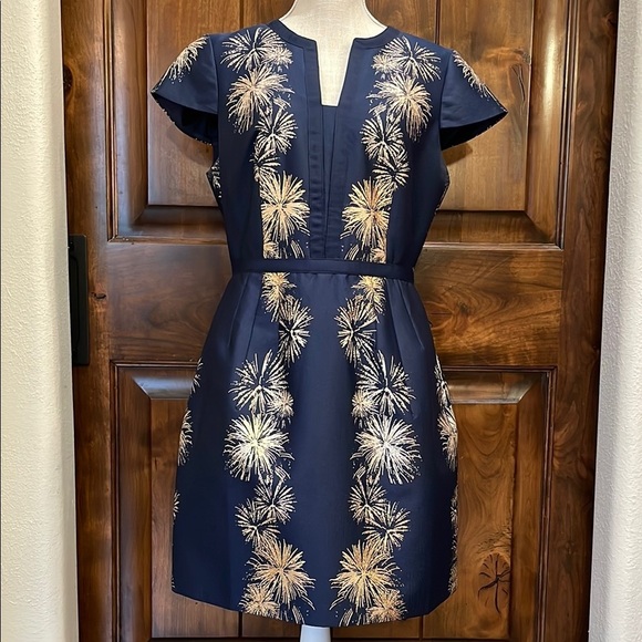 Ted Baker London Dresses & Skirts - Ted Baker London Blue and Gold Midi Dress